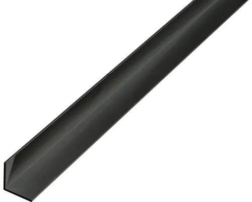 Cornier aluminiu Alberts 20x20x1 mm, lungime 2m, negru buc