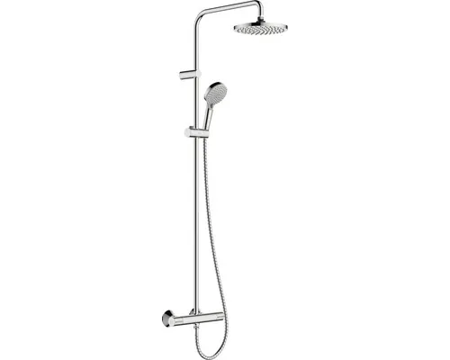 Sistem de duș cu termostat hansgrohe Vernis Blend Showerpipe 200 1jet EcoSmart crom buc