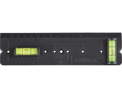 Șablon cu marcaje Wolfcraft 50x185 mm, pentru montajul dozelor electrice buc