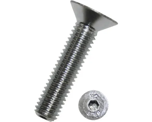 Șuruburi metrice cu cap înecat și hexagon interior Dresselhaus 8x12 mm DIN7991 oțel inox A2, 50 bucăți pac