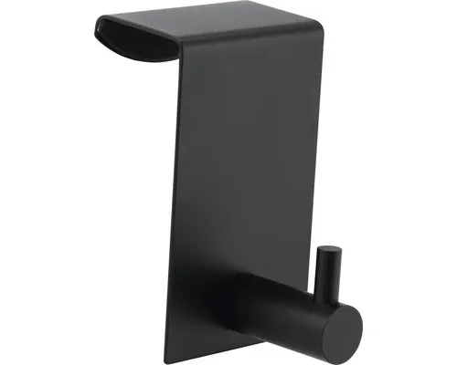 Cuier bucătărie CENTA, 1 agățătoare, de agățat pe frontul mobilierului, negru mat buc