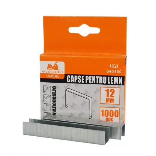Set 1000 capse capsator, tip 53, 12 mm inaltime, grosime 0.75 mm, Evotools 1000buc