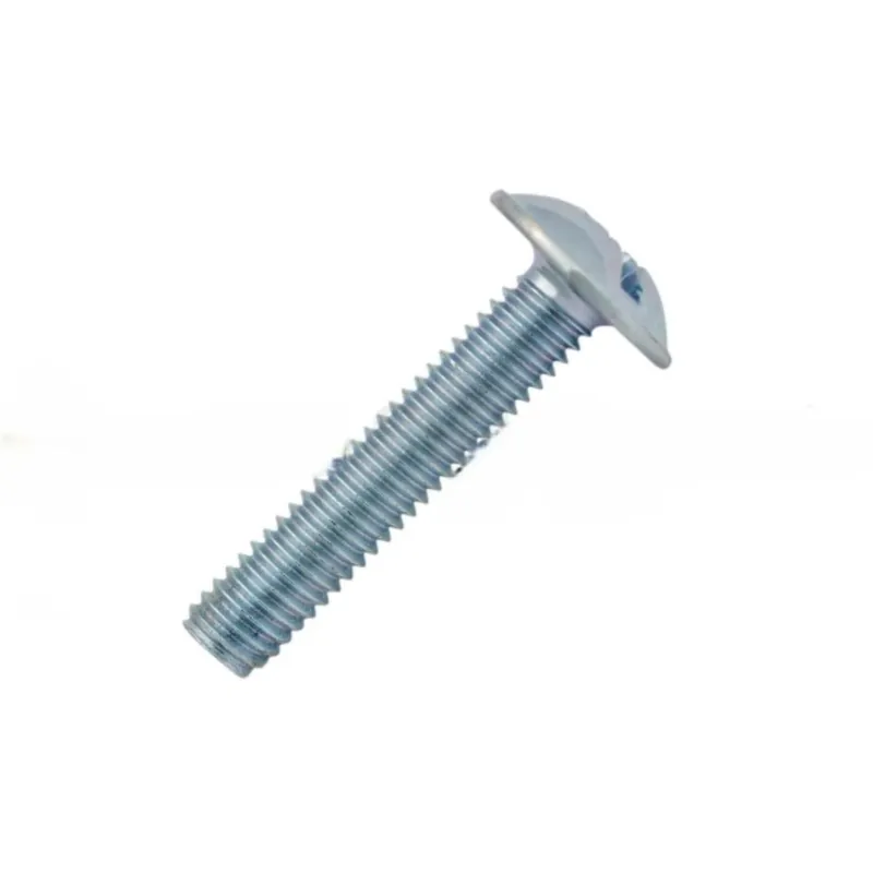 Surub cap bombat combinat M4x60, PZ2, otel zincat, alb, 60 mm
