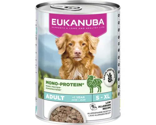 Hrană umedă pentru câini EUKANUBA Adult Mono Protein cu miel 400 g buc