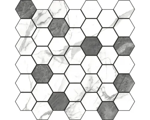 Panou autoadeziv perete Atria BY-11 model hexagonal 30x30 cm, set 6 buc. pac
