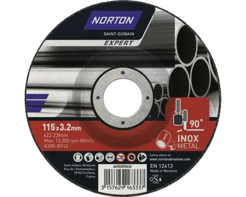 Disc debitare metal Norton Expert Ø115x3,2x22,23mm, profil conic de debitare buc
