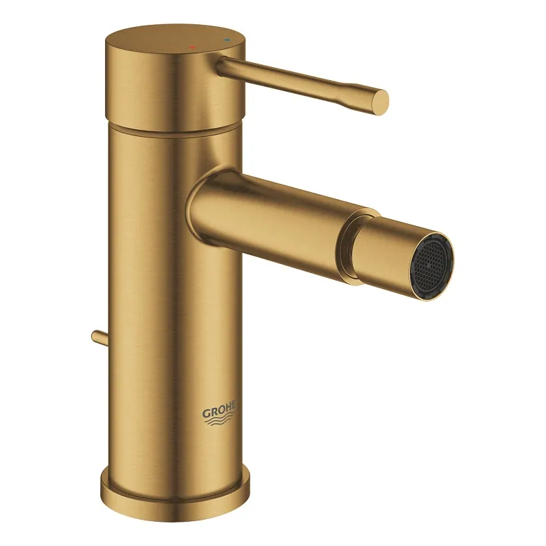 Baterie bideu, Grohe, Essence, cu ventil, aur periat