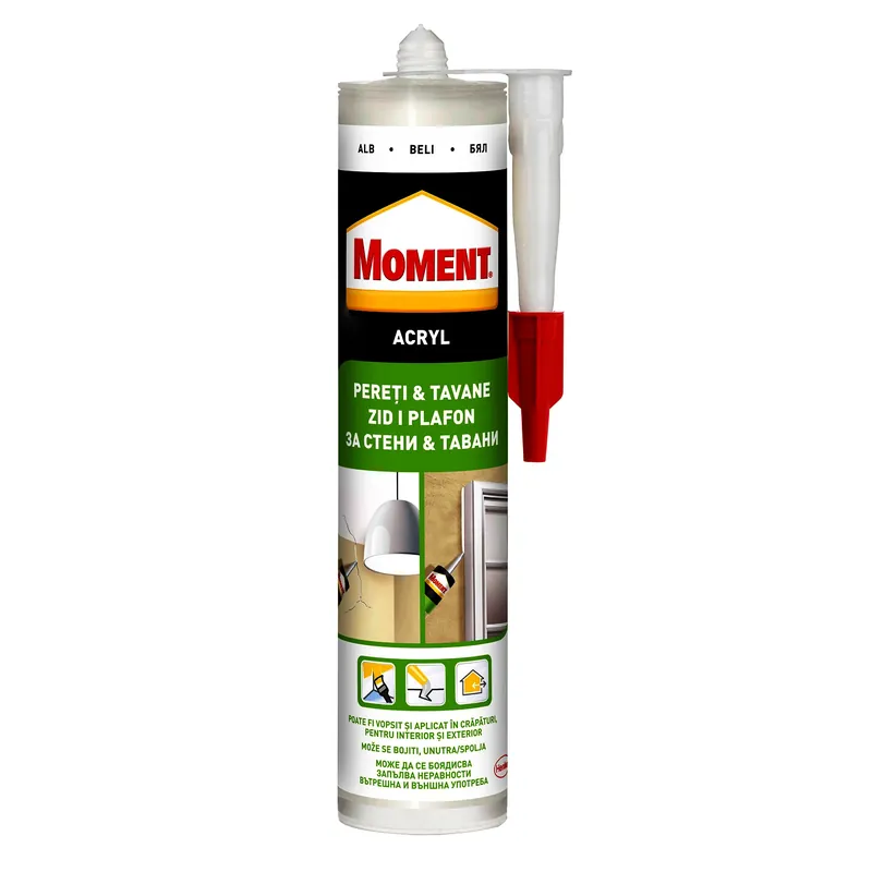 Etansant acrilic Moment Pereti si Tavane, alb, interior / exterior, 280 ml bucată