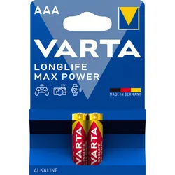 Baterie alkaline LR03 AAA 2buc/set longlife max power 1412 Varta