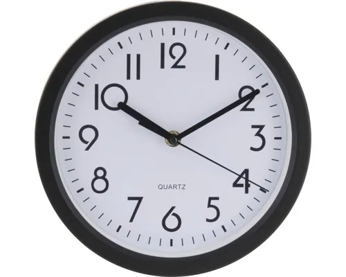 Ceas de perete Dia cu ramă neagră Ø 23 cm buc
