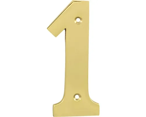 Număr casă „1” pentru poartă/ușă, material alamă buc