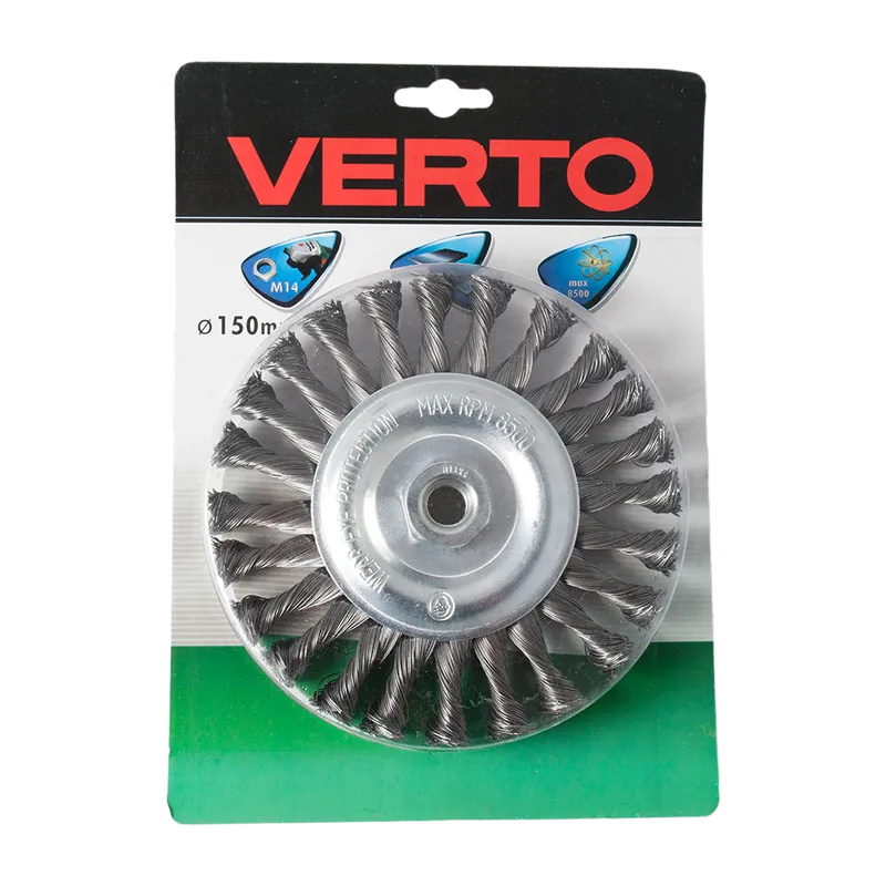 Perie conica, pentru polizor unghiular, Verto 62H141, diametru 150 mm