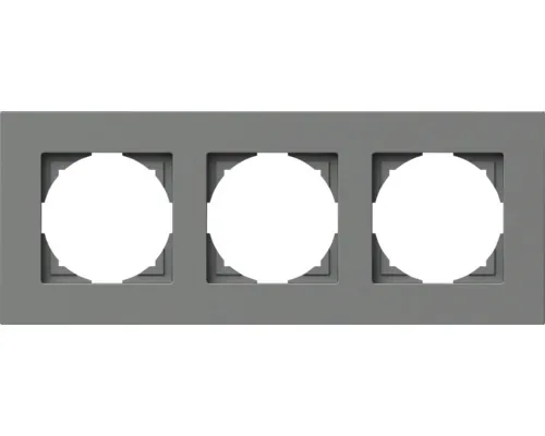 Ramă aparataje Logiq Flat 3 module, antracit buc