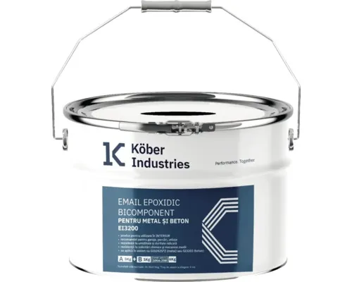 Email epoxidic bicomponent pentru metal și beton Köber Industries albastru RAL 5014 6 kg buc