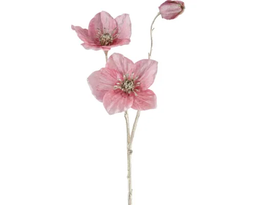 Floare artificială trandafir H 56 cm roz buc