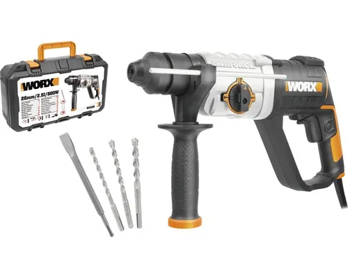 Ciocan rotopercutor Worx WX339 800W max. 2,5J SDS-plus, accesorii incluse buc