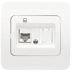 Priza simpla utp cat6e jazz alb mat EL0072894