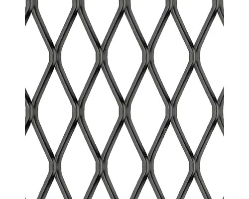 Tablă perforată expandată aluminiu Alberts 600x1000 mm, perforaţii în romb, negru, eloxat buc
