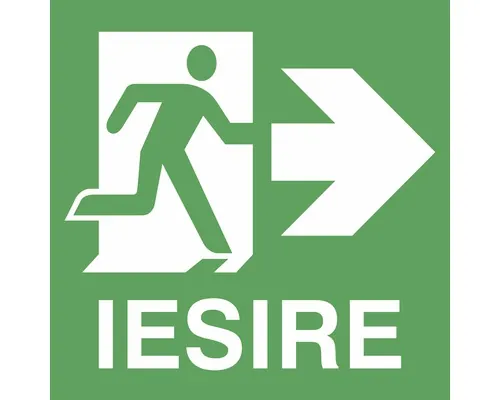 Indicator săgeată în dreapta 15x15 cm pentru evacuare de urgență buc