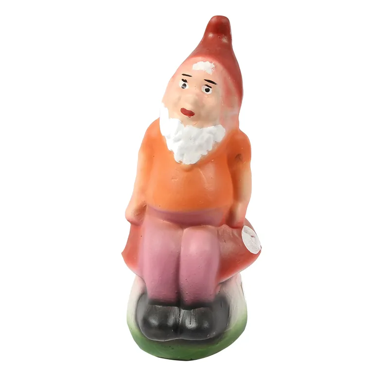 Pitic de gradina, pe ciuperca, C1, din ceramica, diverse culori, decoratiune gradina, figurina 40 cm buc