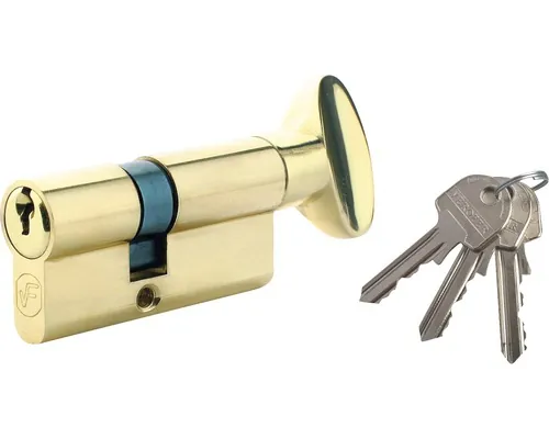 Cilindru de siguranță cu buton Verofer C72C 35/B35 mm, 3 chei buc