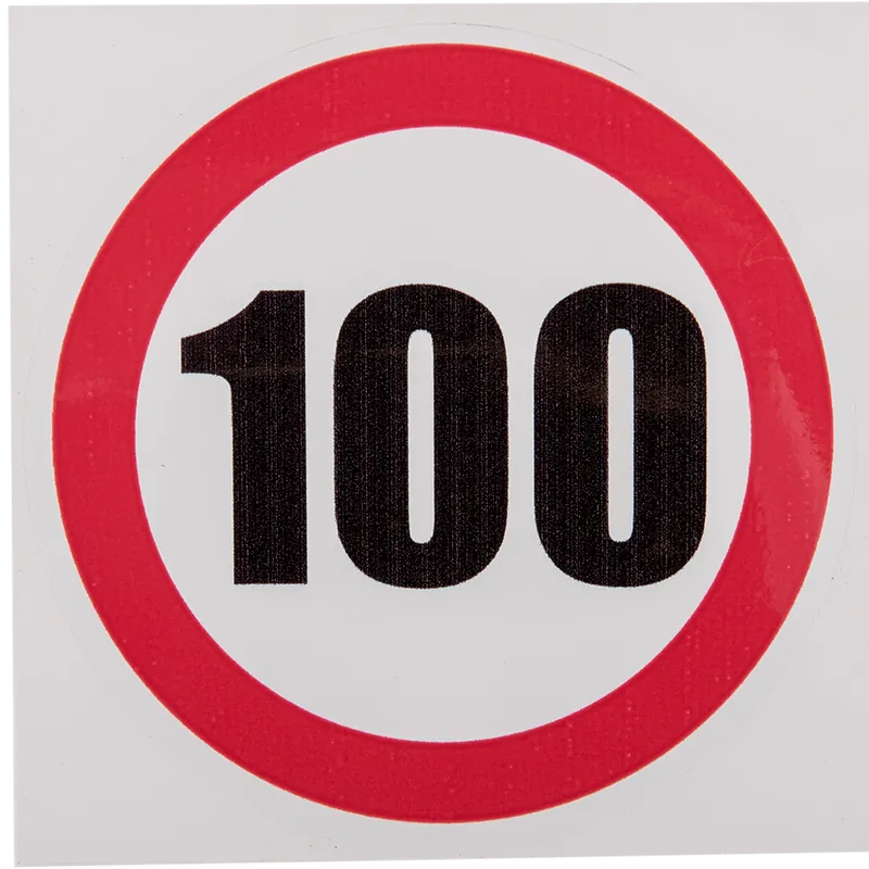 Semn Limitare viteza 100, PVC, 12 x 12 cm