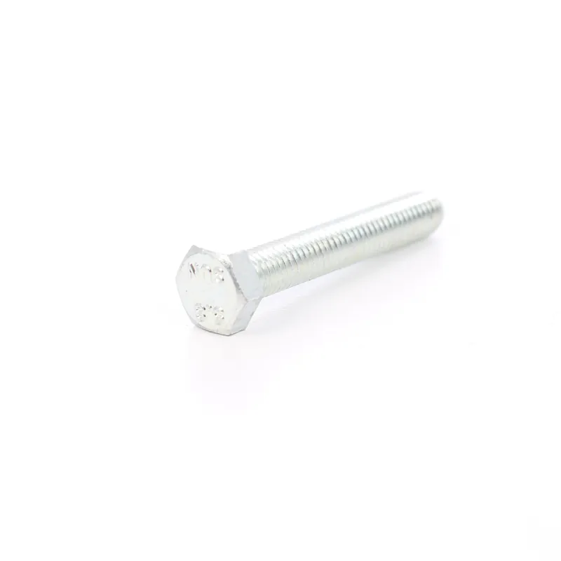 Surub cu cap hexagonal, filetat complet, otel, zincat alb, M8 x 35 mm buc