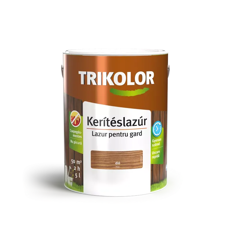 Trikolor Lazur pentru gard Nuc 5L