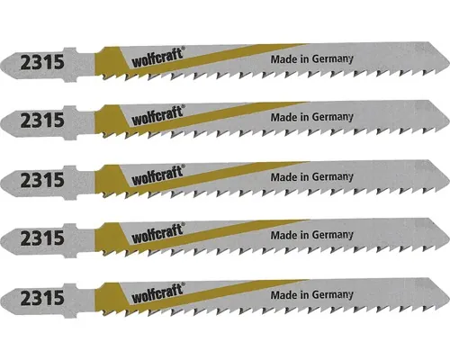 Pânze fierăstrău pendular Wolfcraft 100/75 mm, pentru lemn de terasă, pachet 5 bucăți