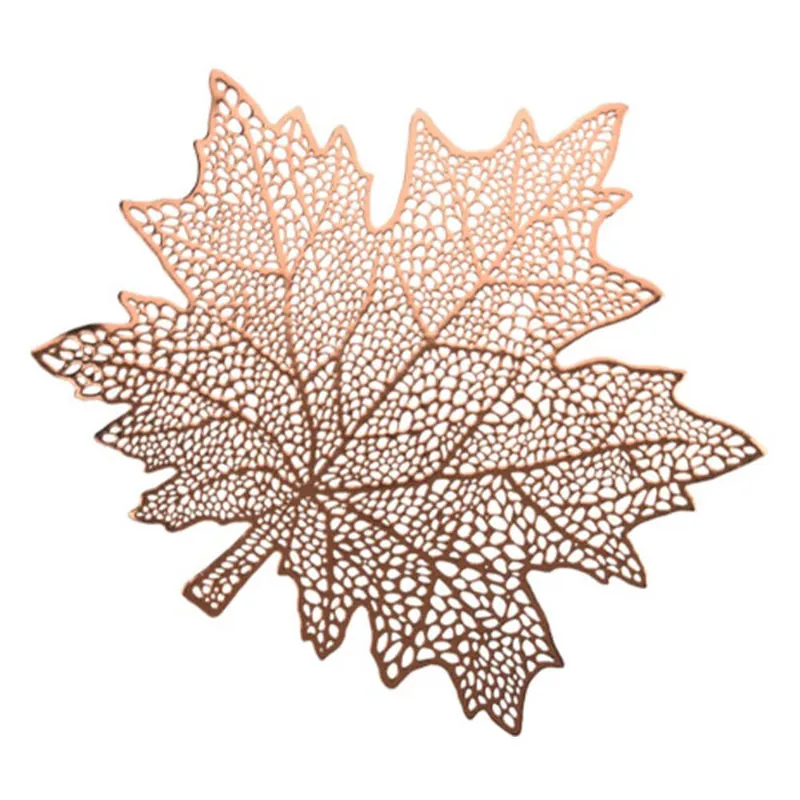 Placemat forma frunza artar, 41x40 cm, polivinil, cupru