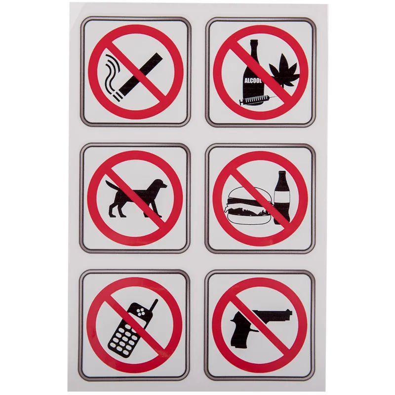Set Indicatoare interdictie, PVC, 20 x 30 cm