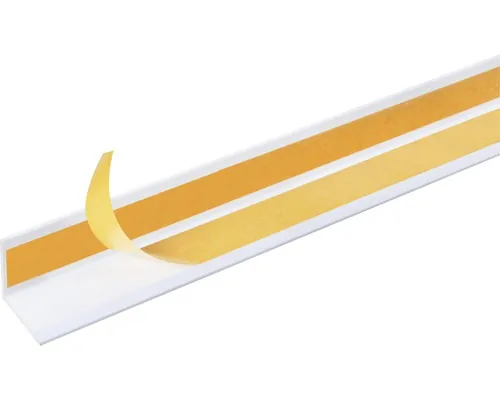 Cornier plastic Alberts 20x20x1 mm, lungime 2,6m, autoadeziv, alb buc