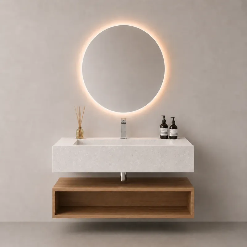 LAVOAR DIN CERAMICA FLODSTEN SNOW, 110X47X20 CM