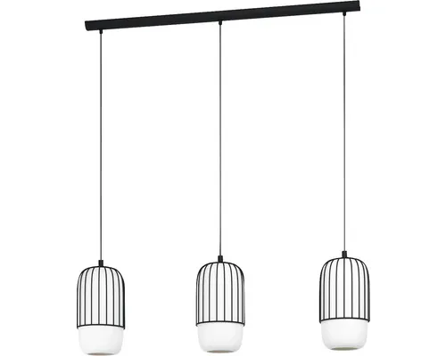 Lustră Eglo Muleges E27 max. 3x40W, negru/alb mat buc