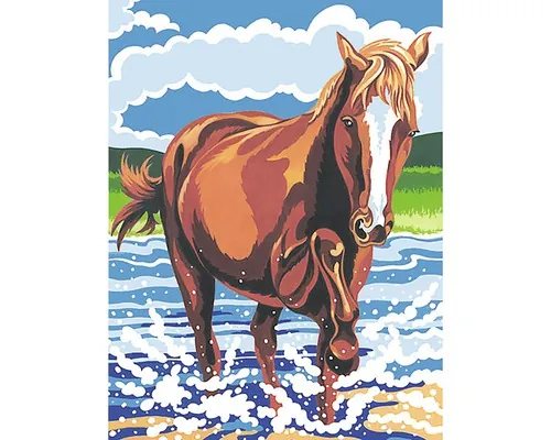 Pictură pe numere Cal 30x22 cm buc