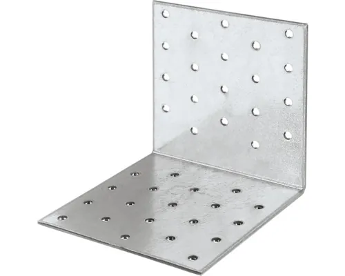 Colțar metalic perforat Alberts 100x100x100x2,5 mm, oțel zincat Sendzimir buc