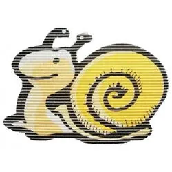 Decupaj PVC snail-galben 159065