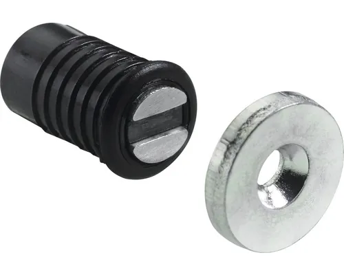 Opritor de ușă cu magnet Hettich Ø8x14 mm max. 1kg, negru, încastrabil, pachet 10 bucăți pac