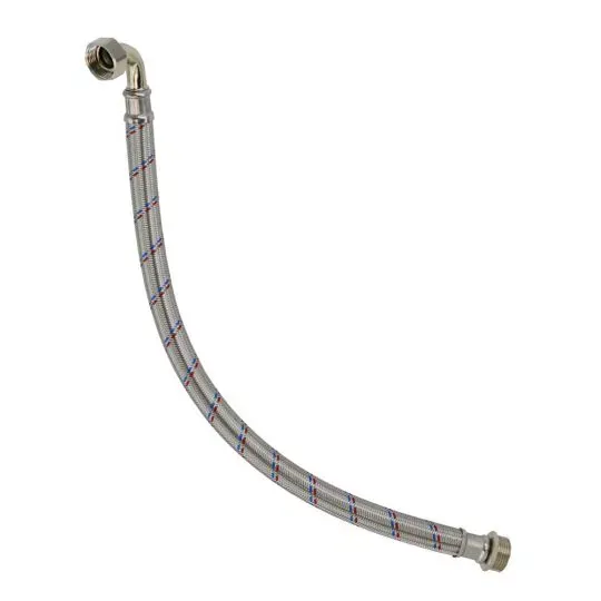 Racord flexibil inox MF cu cot pentru hidrofor 50 cm Evosanitary