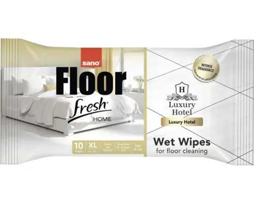 Șervețele umede SANO XL Luxury Hotel XL pentru pardoseală, 40x70cm, pachet 10 bucăți