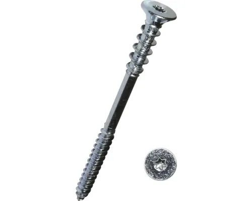 Holșuruburi de ajustare cu cap înecat Torx Dresselhaus 6x70 mm oțel zincat, 100 bucăți, pentru lemn pac