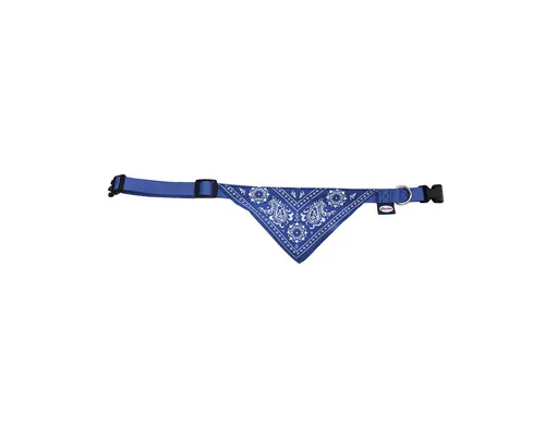 Zgardă cu bandană reglabilă nailon 2x35-50 cm albastru buc