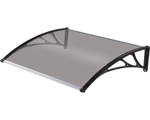 Copertină Esprit Daroni Verona 100x60 cm brațe plastic negru policarbonat celular bronz 0,6 cm buc