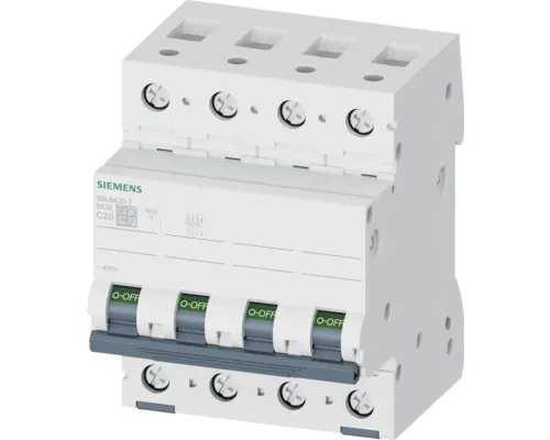 Întreruptor automat Siemens MCB 4P 20A 6kA, curbă C buc