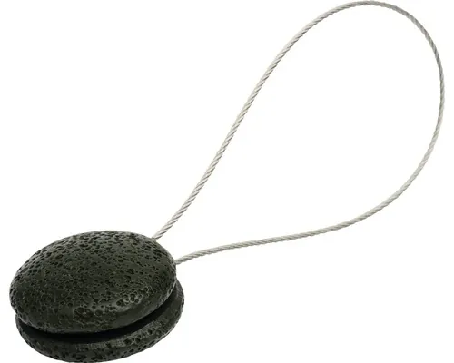 Magnet decorativ Mendola Rock pentru perdea - cu fir metalic de fixare, verde kaki buc