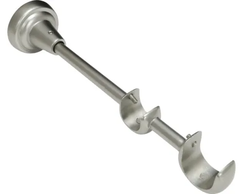 Consolă dublă perete Gardinia Barock argintiu satin Ø 19/25 mm buc
