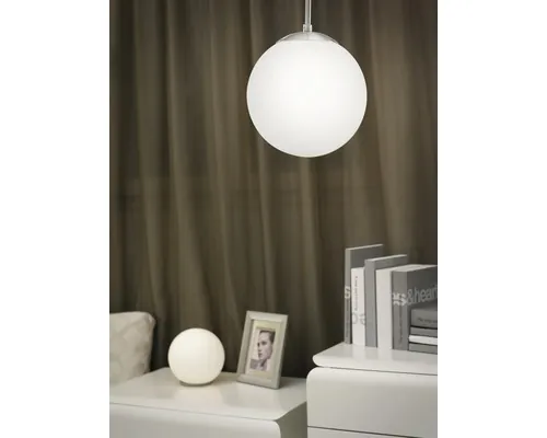 Pendul Eglo Rondo E27 max. 1x60W, Ø200 mm, nichel mat/alb buc
