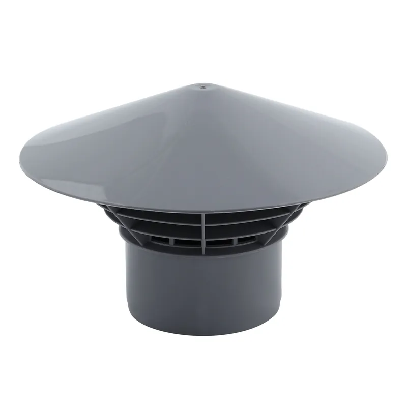 Piesa de capat polipropilena, pentru coloana ventilatie, gri, D 75 mm buc