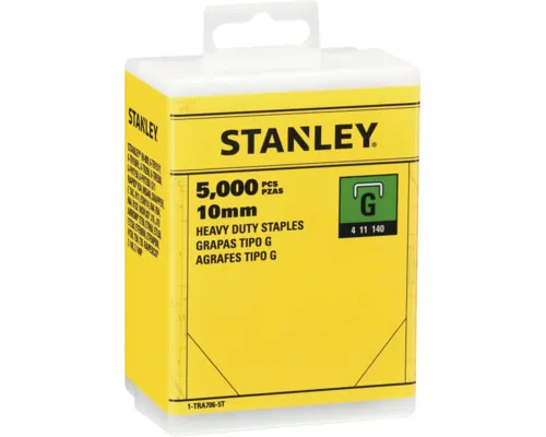 Capse tip G Stanley 10 mm, din oțel galvanizat, pachet 5000 bucăți