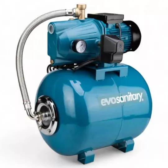 Hidrofor Evosanitary, pompa JET 100L, adancime 9 m, 750W, debit 2700l/h, 4.5 bar, vas 36 litri, inaltime 45 m